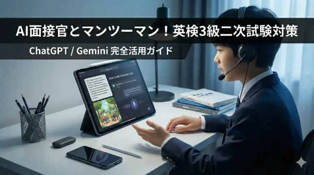 AI面接官とマンツーマン！英検3級二次試験対策 Gemini完全活用ガイド