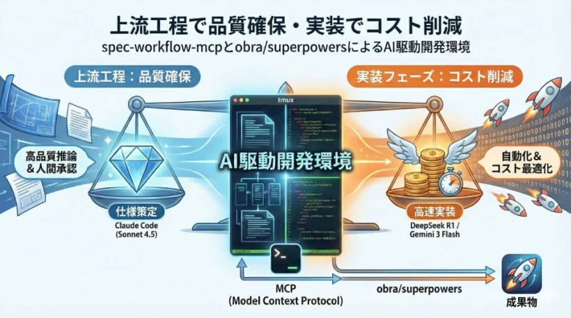 上流工程で品質確保・実装でコスト削減：spec-workflow-mcpとobra/superpowersによるAI駆動開発環境